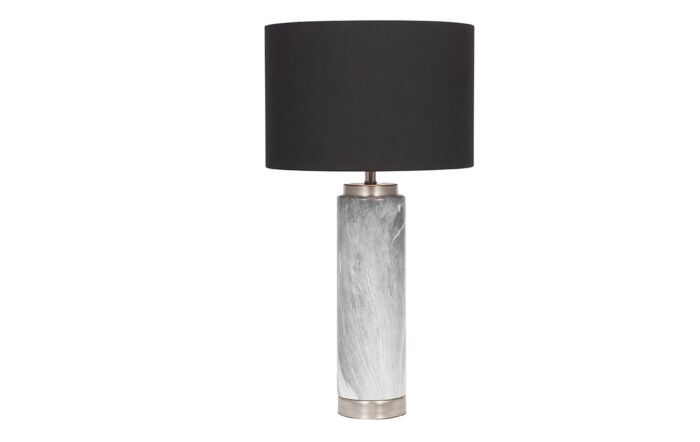 Pacific Lifestyle Carrara Grey Marble Effect Tall Ceramic Table Lamp-30-787-C