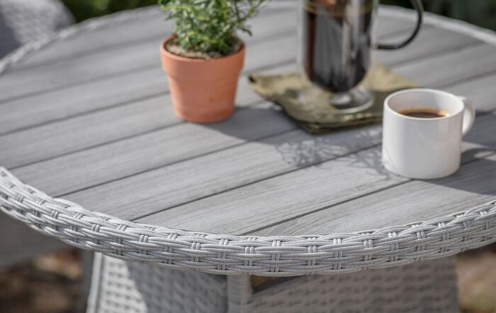 Bramblecrest Tetbury Round Outdoor Bistro Set - Graphite-X26TYGD01