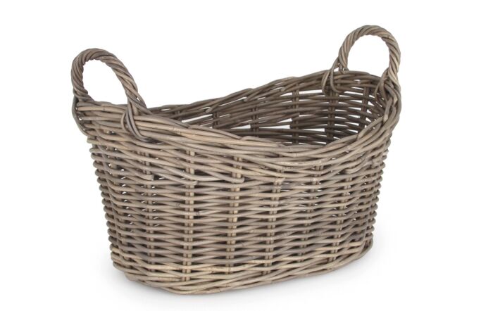 Pacific Lifestyle Bali Grey Kubu Oval Laundry Basket-44-448-G
