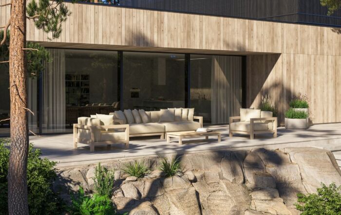 4 Seasons Outdoor Raffinato Lounge Set with Coffee Table-MO-Raff