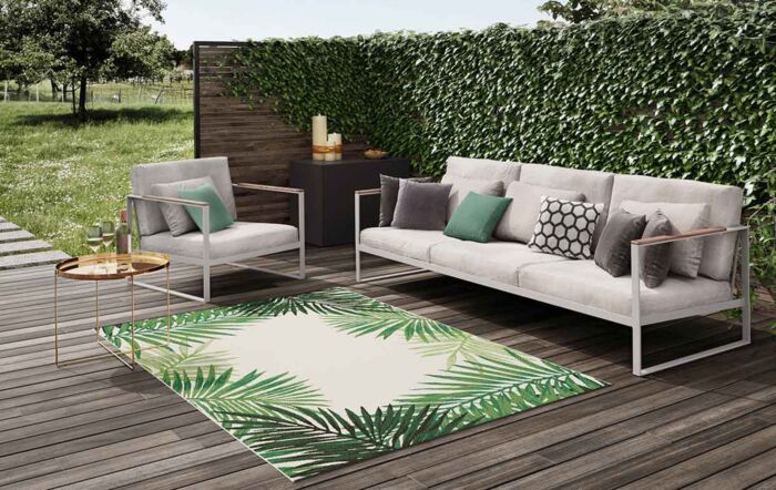 Maze Botany Palm Leaf Indoor/Outdoor Rug 160cmx230cm-RUG-160X230-BPL