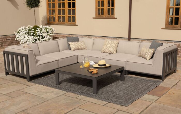 Maze Ibiza Medium Corner Sofa Set Oatmeal-FB-IBIZ-MCSS-OT