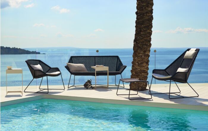 Cane-Line Breeze Sofa Set-Black-Breeze Sofa Set-Black