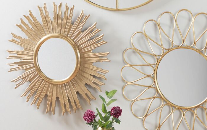 Pacific Lifestyle Gold Starburst Wall Mirror-73-114