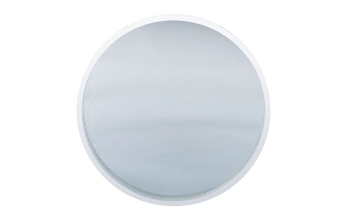 Pacific Lifestyle Glossy White Wood Round Wall Mirror-73-061-WH