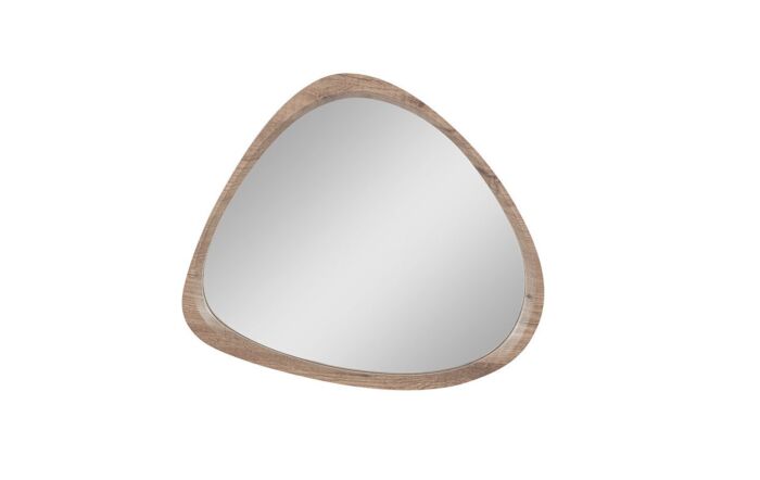 Pacific Lifestyle Natural Wood Veneer Curved Wall Mirror-SKU: 73-096