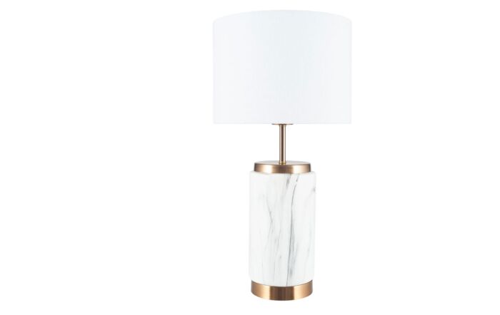Pacific Lifestyle Carrara Marble Effect Ceramic Table Lamp