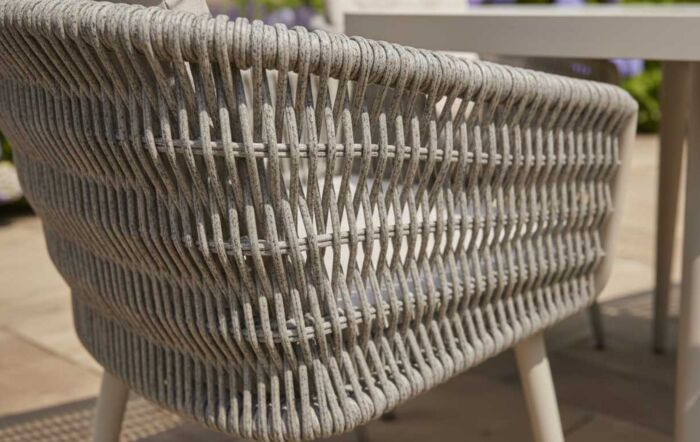 JB Furniture Exclusive Seychelles 6 Seat Rectangle Garden Dining Set with Parasol & Base - Latte-CW-AD330