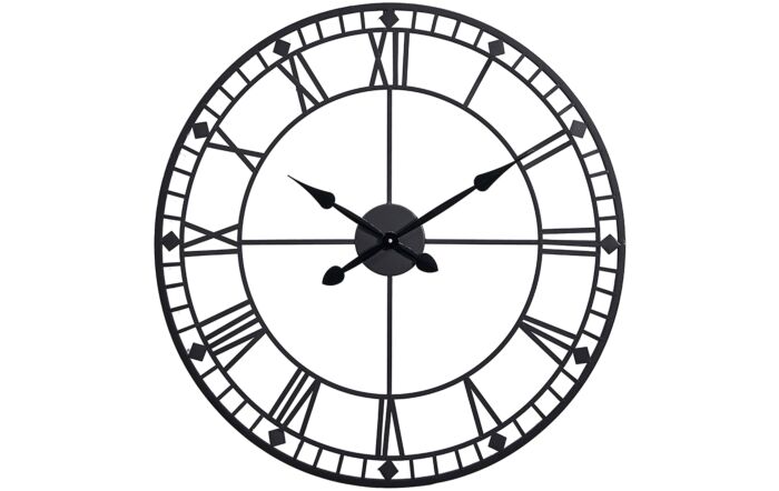 Pacific Lifestyle Black Metal Skeleton Wall Clock-75-227