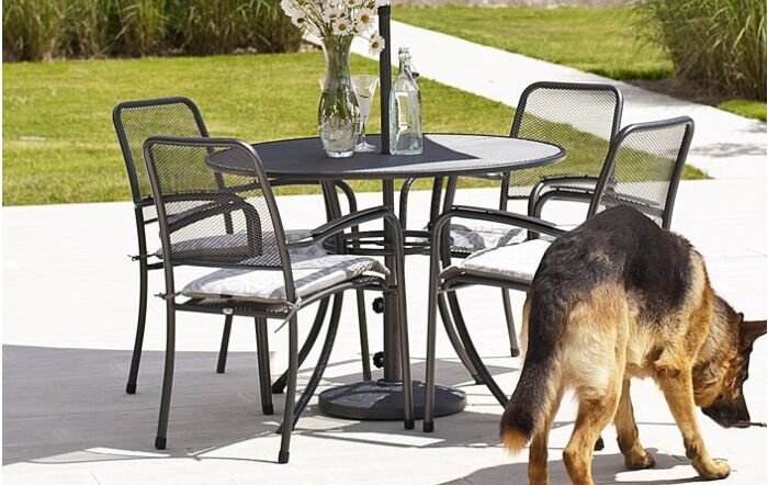 Alexander Rose Portofino Mesh 4 Seater Dining Set-7952/7957