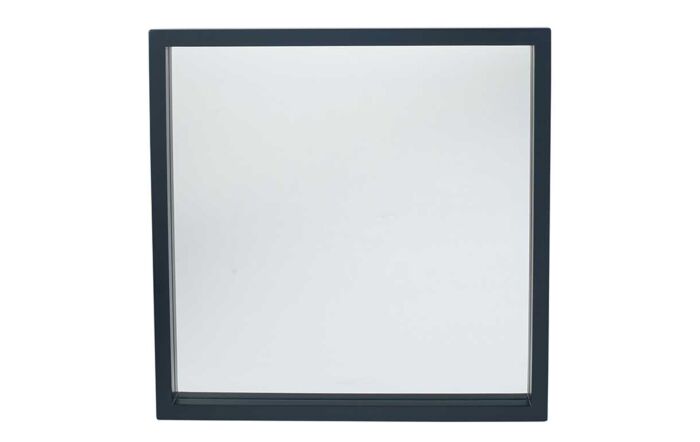 Pacific Lifestyle Matt Black Wood Veneer Square Mirror-SKU: 73-082