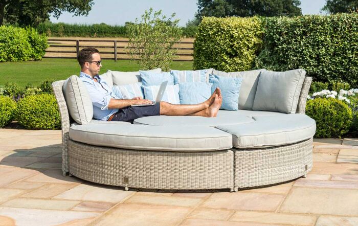 Maze Oxford Rattan Lifestyle Sofa Suite with Rising Table-OXF-207052
