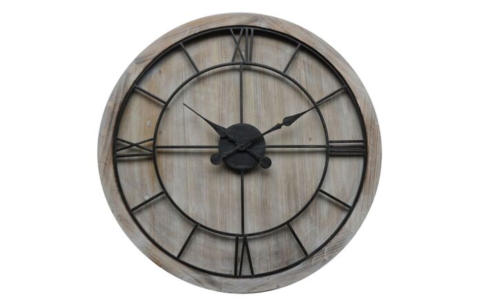 Hill Interiors Williston Large Wooden Wall Clock-21642