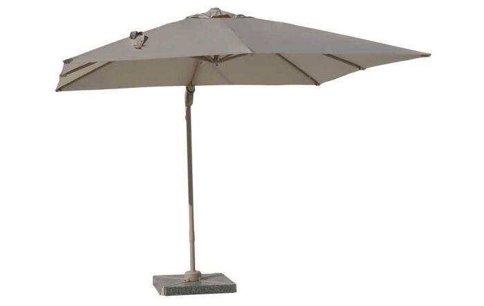 Bramblecrest Chichester 3m Square Cantilever Parasol with Granite Base and FREE Cover - Mocha-SPPT8M