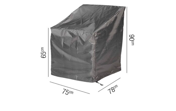 High Back Lounge Chair AeroCover D75 x D78 x H65 xH90cm-18-C-7965
