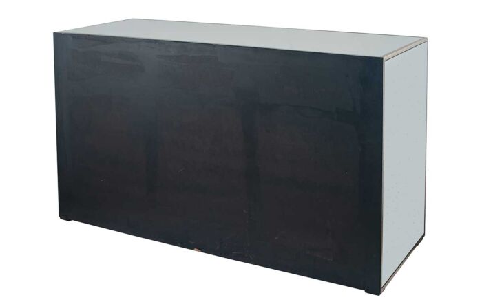 Pacific Lifestyle Brindisi Grey Velvet, Antique Metal and Mirror Sideboard-79-035-GY