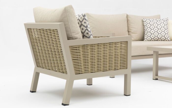 JB Furniture Exclusive Conrad Rattan Two Seat Garden Sofa Set - Latte-CW-AS083