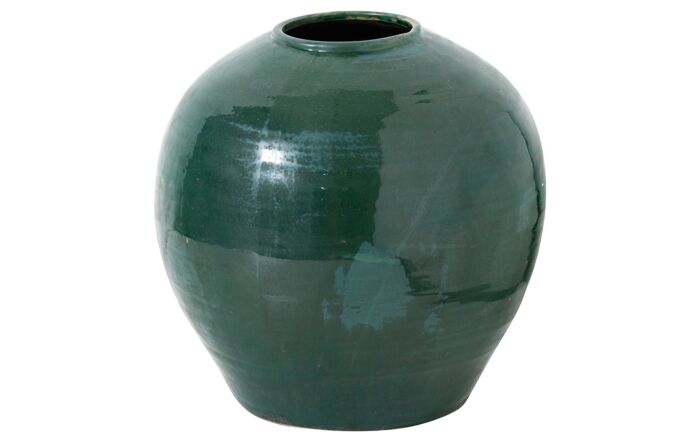 Hill Interiors Garda Emerald Glazed Regola Vase-21778