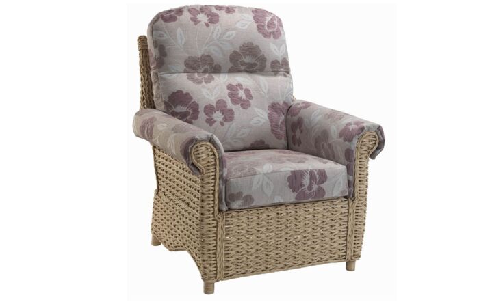 Desser Harlow Cane Rattan Wicker Arm Chair-Desser Harlow Cane Rattan Wicker Arm Chair