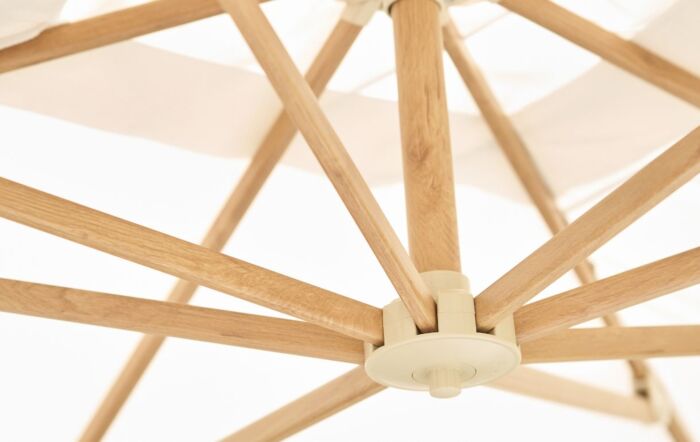 Pacific Lifestyle Challenger Premium T2 2.6 X 3.5m Champagne/Teak & Venezia 90kg Base With 30kg Add On Base -18-308-CH-TK-18-198-18-200