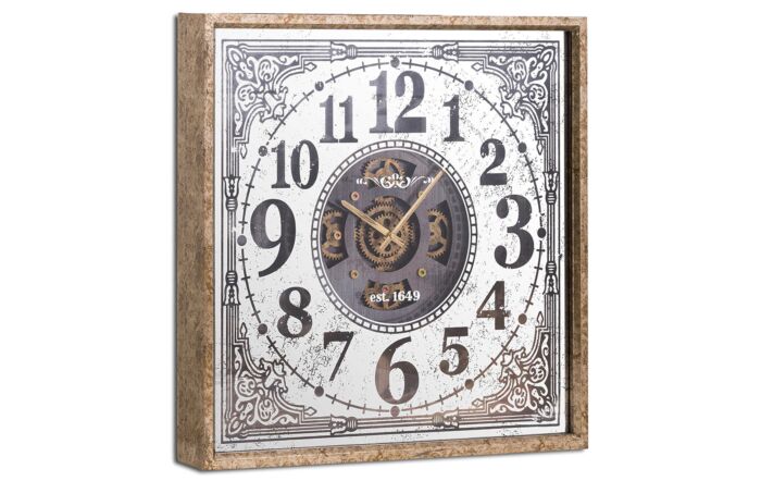 Hill Interiors Mirrored Moving Mechanism Wall Clock -20315
