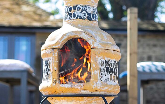 La Hacienda Circles Clay Chimenea-67030
