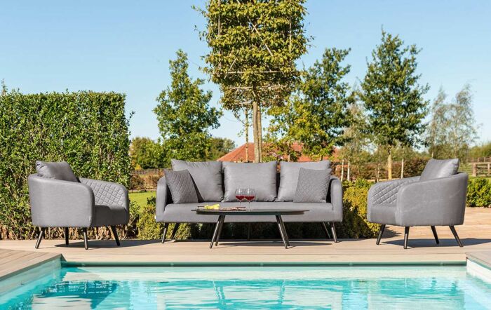 Maze Ambition 3 Seat Garden Sofa Set - Flanelle -FB-AMB-3SS-FL