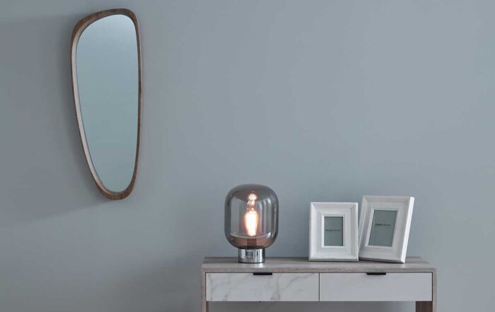 Pacific Lifestyle Natural Wood Veneer Teardrop Shaped Mirror-SKU: 73-080