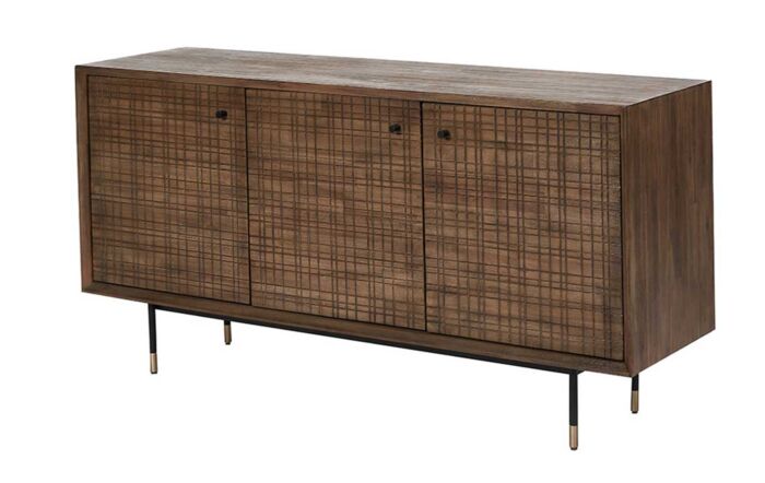 Pacific Lifestyle Arte Acacia Wood 3 Door Sideboard-76-497