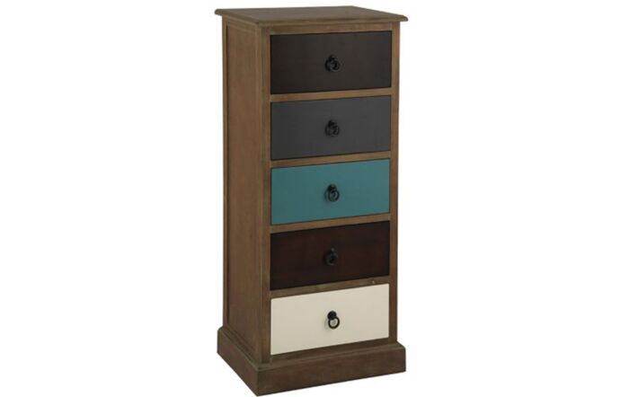 Pacific Lifestyle Natural Drift Wood 5 Drawer Unit-76-118