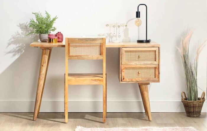 Desser Venice Natural Desk And Chair Set-22055