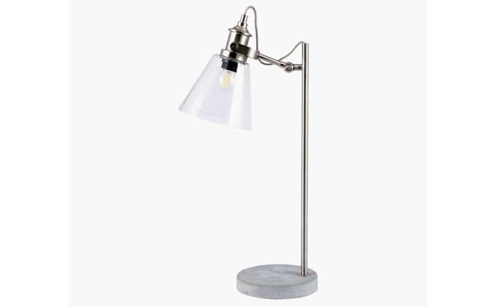 Pacific Lifestyle Chaplin Concrete And Brushed Chrome Table Lamp-30-854-C