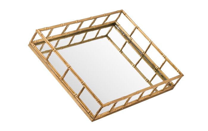 Hill Interiors Set Of 2 Detailed Rectangular Trays-20801