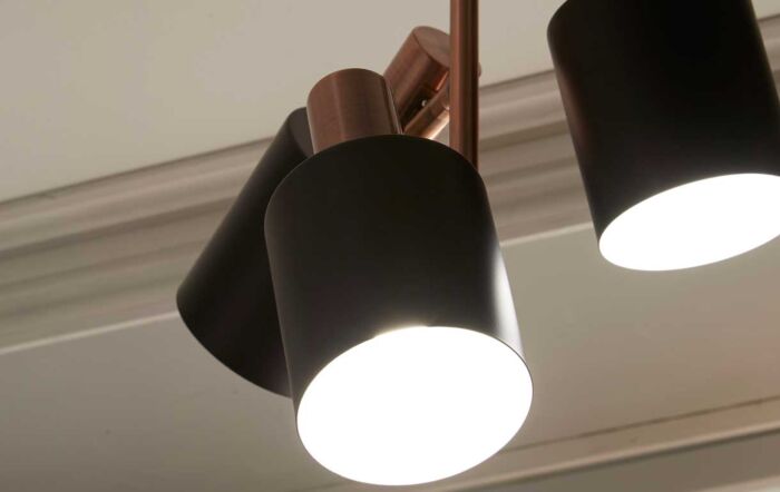 Pacific Lifestyle Biba Black & Antique Copper 3 Light Electrified Pendant