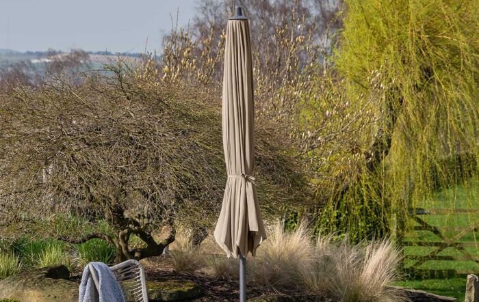 Pacific Lifestyle Riva 3.5m Round Parasol - Taupe-18-120-TA