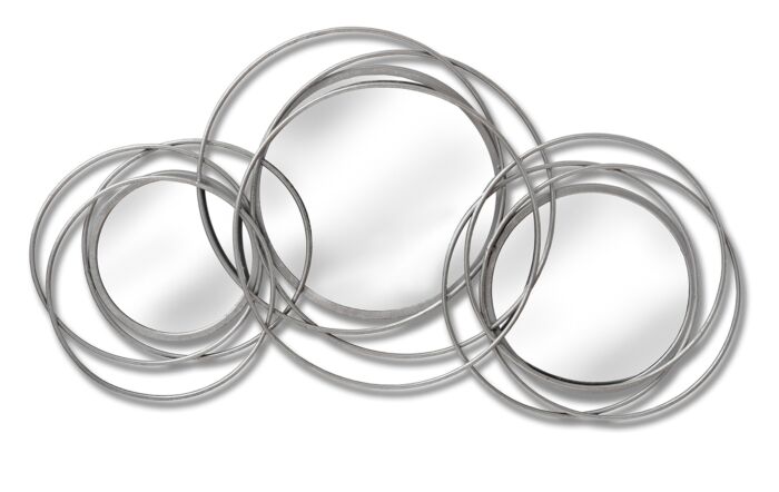 Hill Interiors Silver Trio Multi Circled Wall Art Mirror-18775