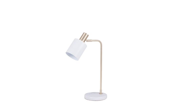 Pacific Lifestyle Marble Foot White and Gold Retro Table Lamp-30-418-C