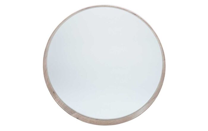 Pacific Lifestyle Natural Wood Veneer Round Wall Mirror-SKU: 73-083