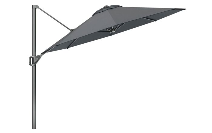 Pacific Lifestyle Voyager T1 3m Round Anthracite Parasol with 90kg Granite Base-18-303-GY