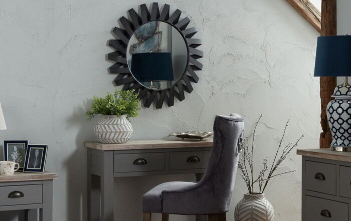 Hill Interiors Black Origami Sunburst Mirror-22132