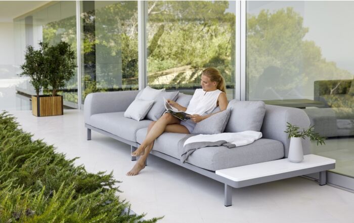 Cane-Line Space Large Fabric Garden Corner Sofa Set-6540AITL-temp