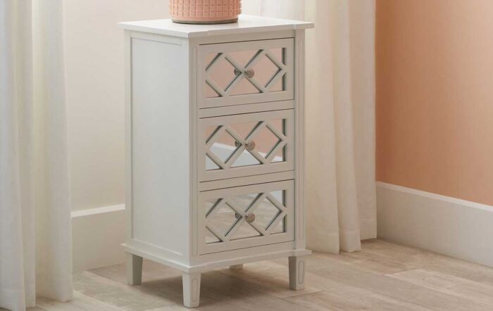Pacific&#x20;Lifestyle&#x20;Puglia&#x20;Ivory&#x20;Mirrored&#x20;Pine&#x20;Wood&#x20;3&#x20;Drawer&#x20;Unit&#x20;-76-273-IV&#x20;1