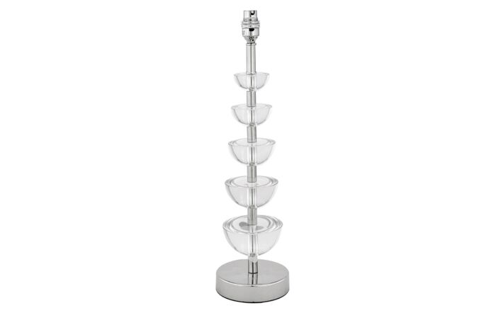 Pacific Lifestyle Rosa Glass and Silver Table Lamp-30-890-BO