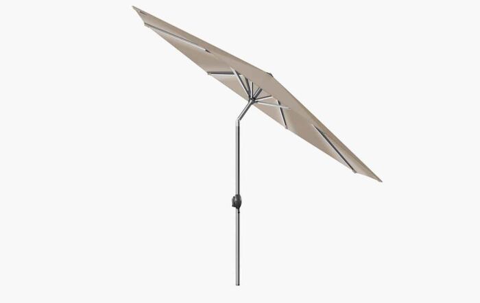Pacific Lifestyle Glow Defender 3m Round Taupe Centre Pole Parasol-18-188-TA