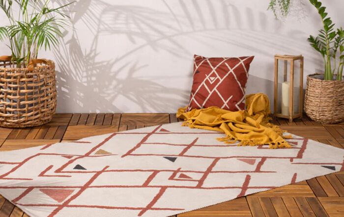 Furn. Inka 120x170cm Outdoor Rug - Brick-Furn. Inka 120x170cm Outdoor Rug - Brick