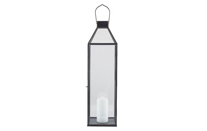 Pacific Lifestyle Antique Brass Metal & Glass Square Large Lantern-70-576-AB-L
