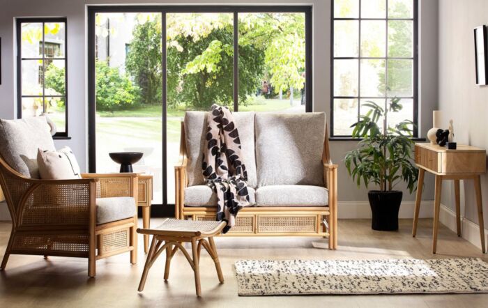 Desser Chester Natural Cane 2 Seat Sofa Suite-Desser Chester Natural Cane 2 Seat Sofa Suite