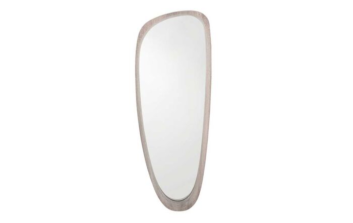 Pacific Lifestyle Grey Oak Wood Veneer Teardrop Wall Mirror-73-095