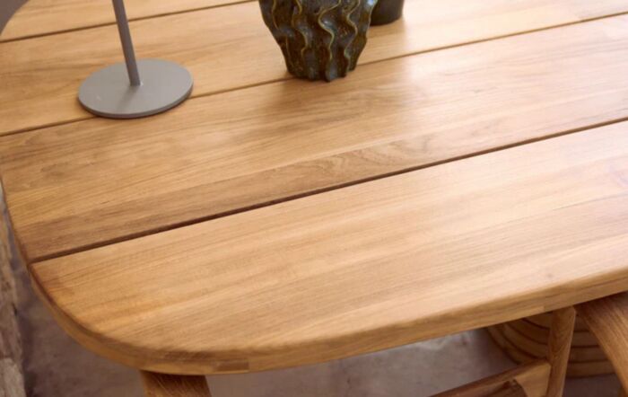 Cane-Line 6 Seat Oval Mellow Dining Set - Teak-50301T-P240X130SET54090T-54090YN153