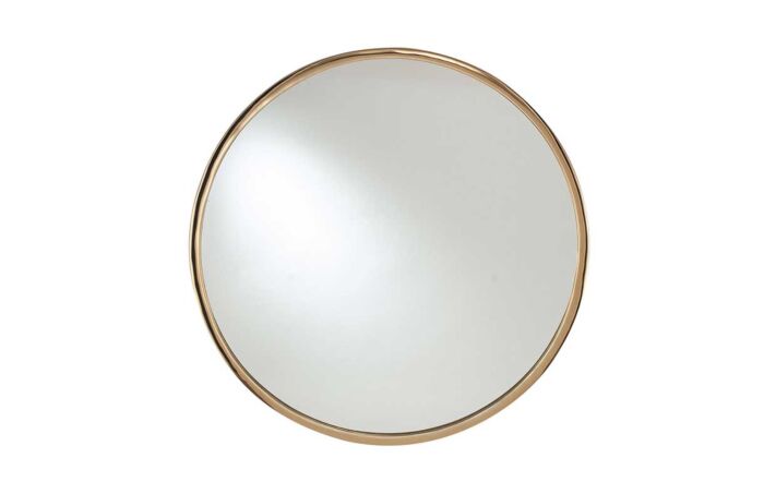  Pacific Lifestyle Gold Metal Round Wall Mirror